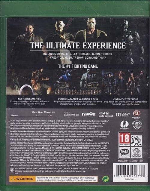 Mortal Kombat XL - Xbox One (A-Grade) (Genbrug)